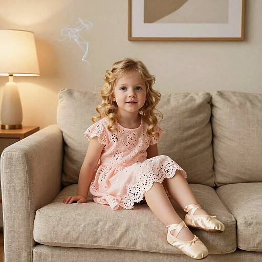 Dreamy Pastel Portrait of Strawberry Blonde