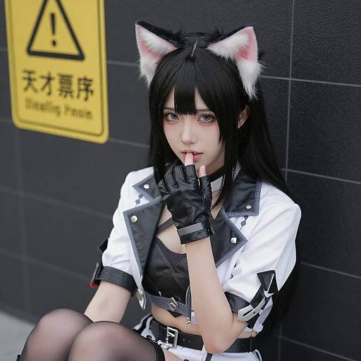 Seductive Asian Cosplay Woman Portrait