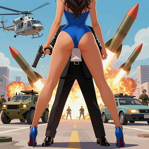 Dynamic Action Scene with High Stakes