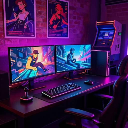 Retro-Modern Youtuber Gaming Setup