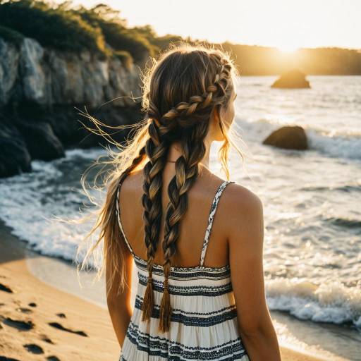 Bohemian Waterfall Braid at Golden Hour Bohemian Waterfall Braid at Golden Hour