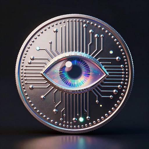 Futuristic Illuminati Holographic Coin
