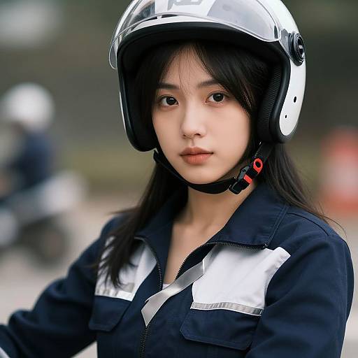 Realistic Female Mechanic Portrait