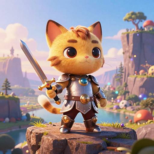 Fantasy Young Feline Adventurer