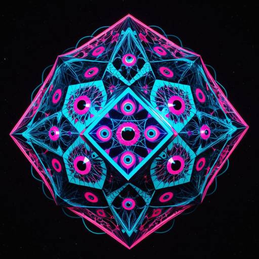 Translucent Octahedron with Bioluminescent Eyes Translucent Octahedron with Bioluminescent Eyes