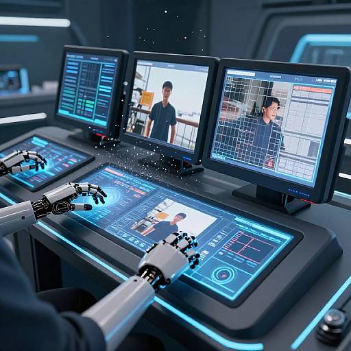 Futuristic AI Image Fixer Control Panel