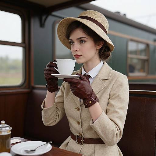 Vintage Elegance on Retro Railway
