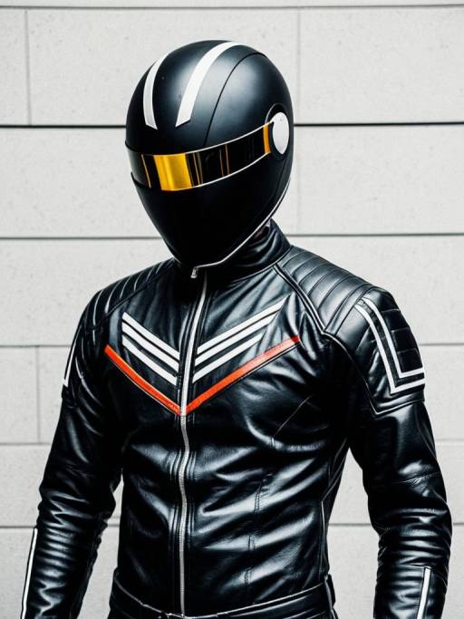 Realistic Man in Black Racer Cosplay