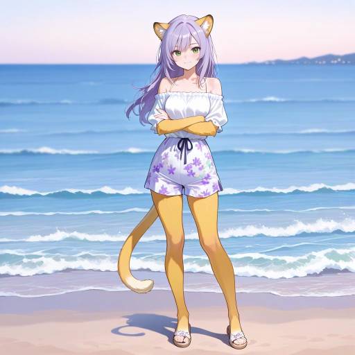 Confident Feline Hybrid at the Beach Confident Feline Hybrid at the Beach