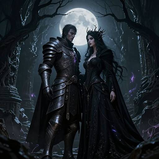 Dark Fantasy Warrior and Sorceress