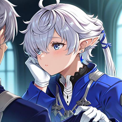 Illustration of Alphinaud leveilleur, final fantasy in the style of Moisture (chichi)