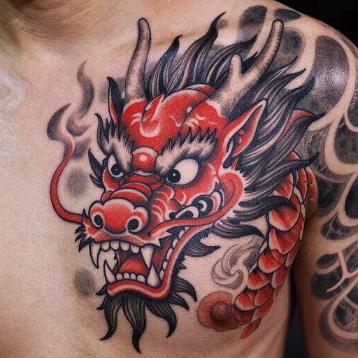 Bold Chinese Dragon Tattoo Design