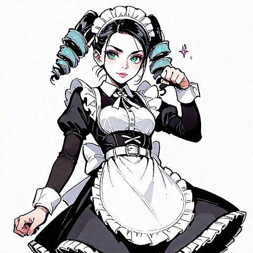 Furry Anime Maid Character Design