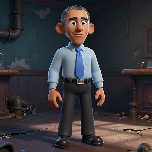 Manly Obama in a Casino Aesthetic