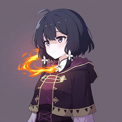 Illustration of Morgan (female) (fire emblem), fire emblem in the style of Hagoonha