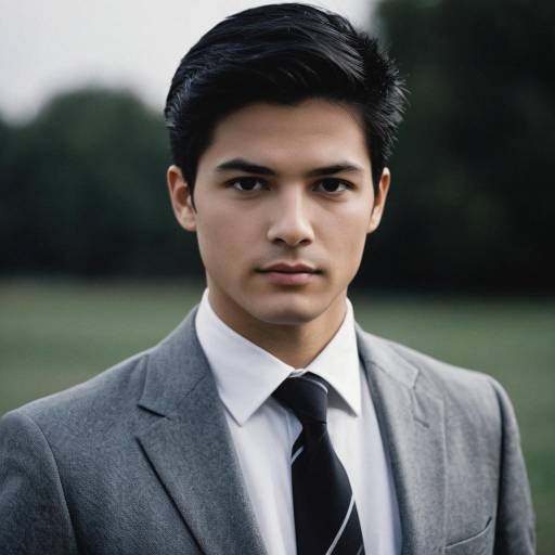 Young Man in Formal Suit Outdoors