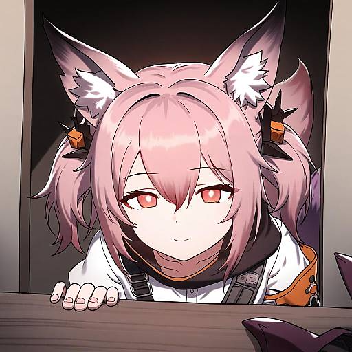 Illustration of Morte (arknights), arknights in the style of Maggea22