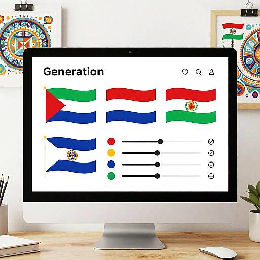 Flag Generator Tool Workspace Illustration