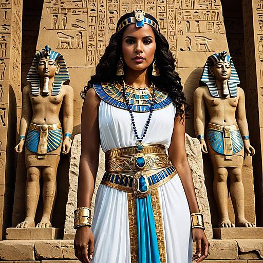 Ancient Egyptian Queen in Pharaoh Costume