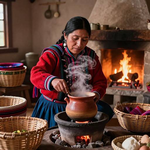 Cozy Indigenous South American Kitchen