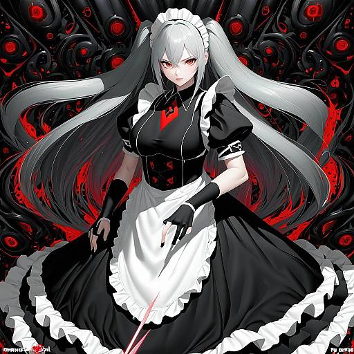 Illustration of Alexandrina sebastiane, zenless zone zero in the style of Kousaki rui