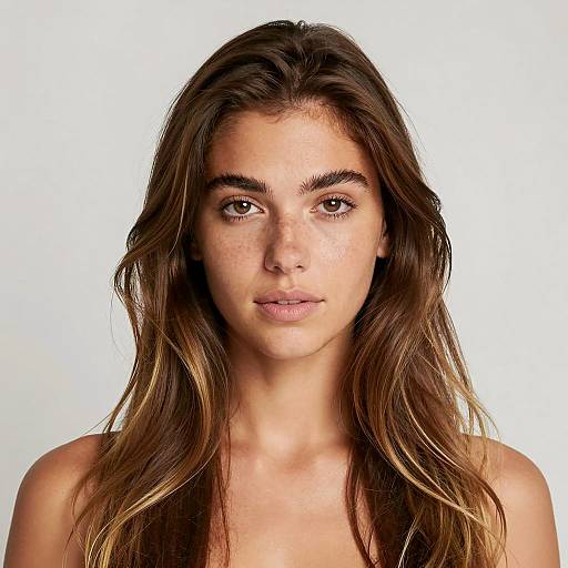 Portrait of a Young Woman with Freckles