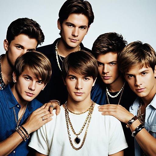 Realistic Male Icons in Fancy Dress