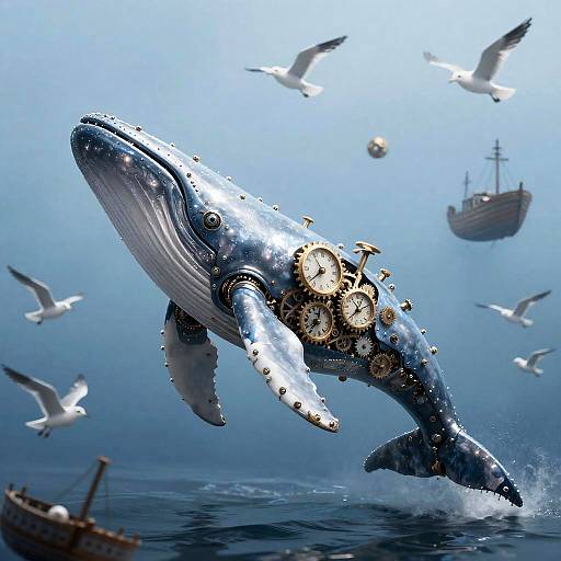 Mechanical Whale Among Clockwork Seagulls and Shipwrecks