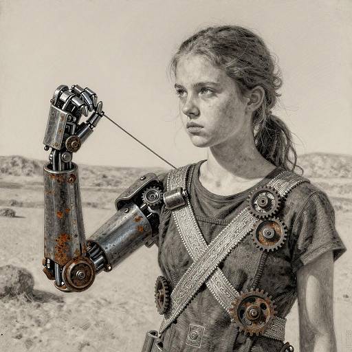 Dystopian Ribbon Embroidery Art Concept