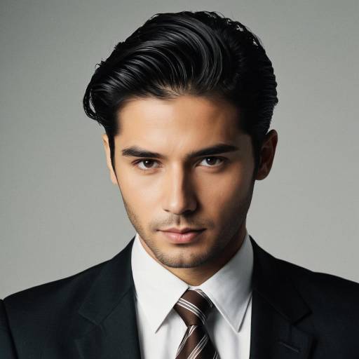 Classic Comb Over Formal Portrait