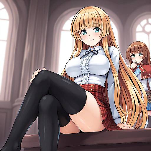 Illustration of Anne (shingeki no bahamut), shingeki no bahamut in the style of Aposine