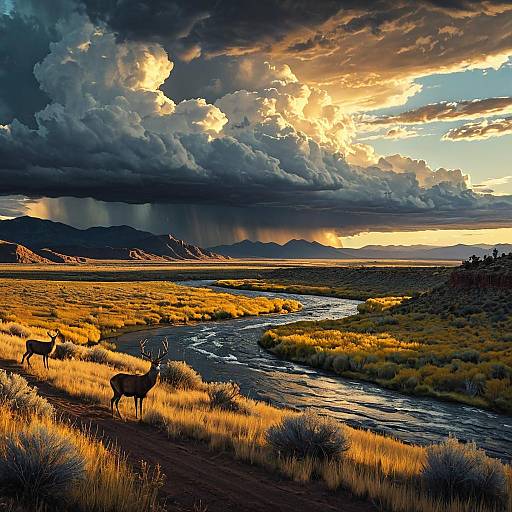 Hudson River Style Western Landscape Painting