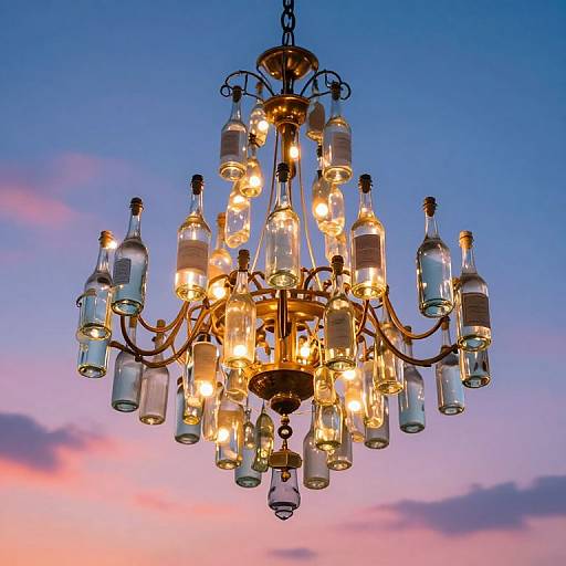 Celestial Floating Bottle Chandelier