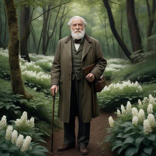 Elderly Man in Forest Portrait