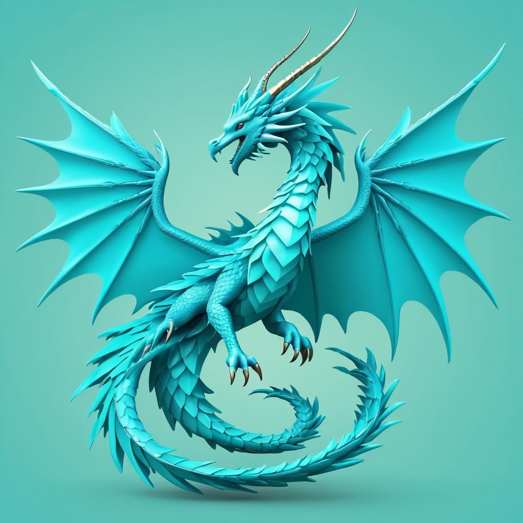 Soaring Turquoise Wyrm of Love