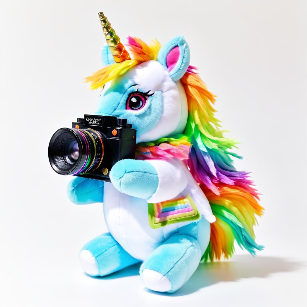 Whimsical Unicorn Photographer in Pastel Colors