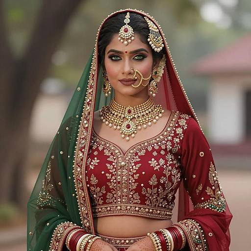Elegant Indian Bride in Traditional Attire