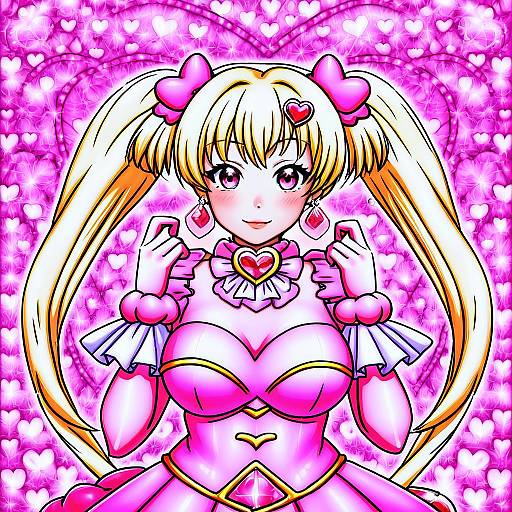 Illustration of Cure peach, precure in the style of Nightmare77zx