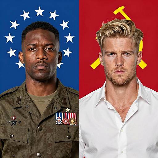 Contrasting Portraits of Two Men