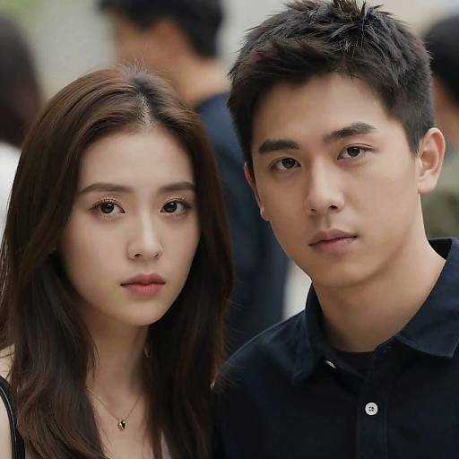 Close-Up Portrait of a Young Couple