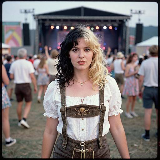 Vintage Festival Portrait with Ombre Hair