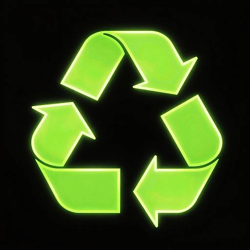 Electrified Neon Green Recycle Logo