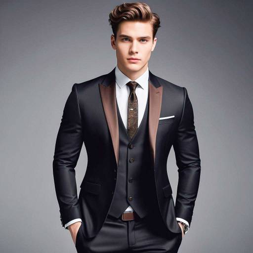 Young Man in Black Suit Portrait