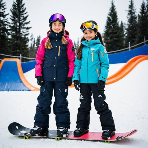 Vibrant Snowboarder Child in Action