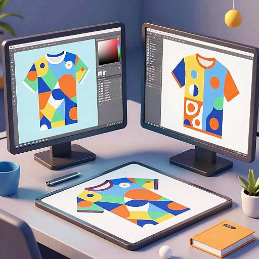 AI Creating Vibrant T-Shirt Designs