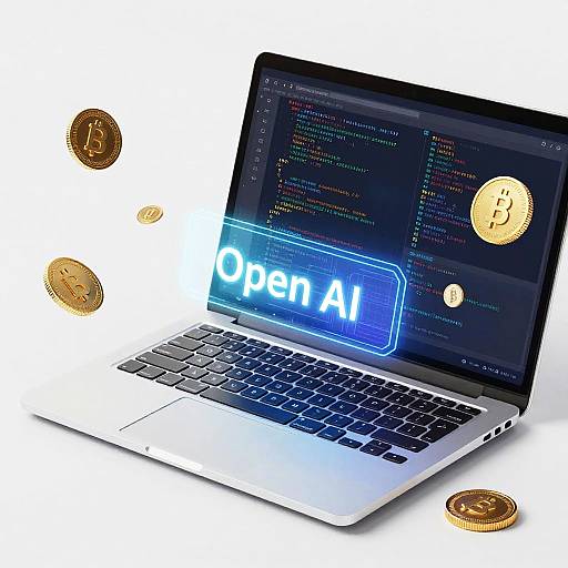 Glowing AI Credit Counter Display
