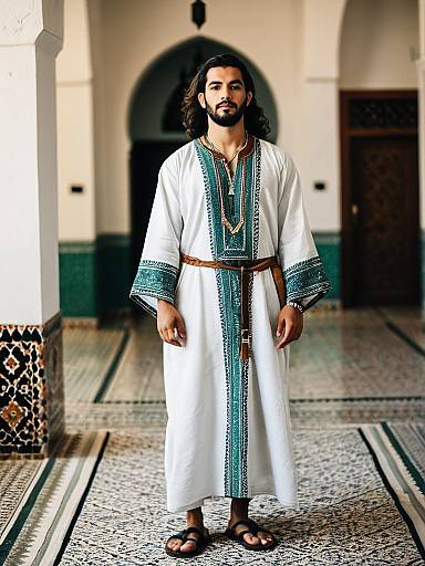 Portrait of a Moroccan Male in Jalabiya
