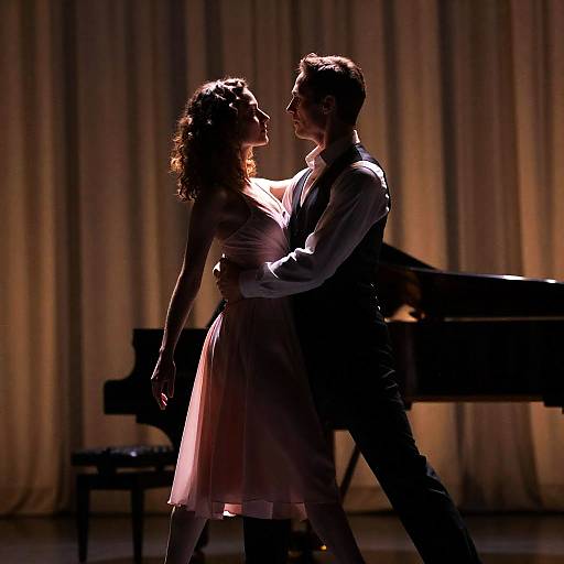 Romantic Dance with Piano in Background