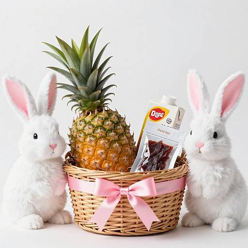 Playful Easter Bunny Basket Display