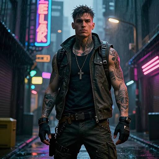 Cyberpunk Nauls in Neon Alley